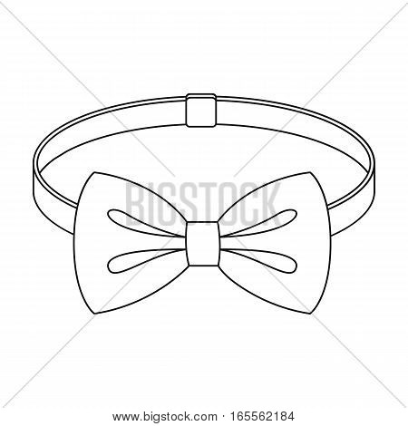 Bow tie icon in outline design isolated on white background. Hipster style symbol stock vector illustration.