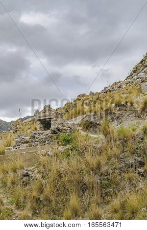 Rocky Mountain At Quilotoa Crater, Latacunga, Ecuador
