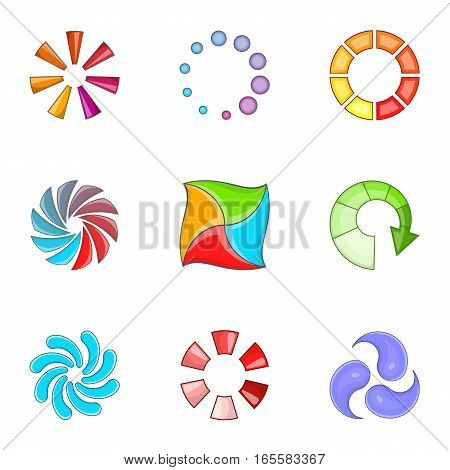 Preloader icons set. Cartoon illustration of 9 preloader vector icons for web