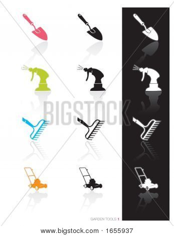 Tuingereedschap Icon Set 1 (Vector)
