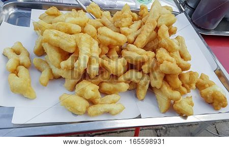 Deep-fried Dough Stick Or Thai Called Patongko (famous Street Food In Thailand)