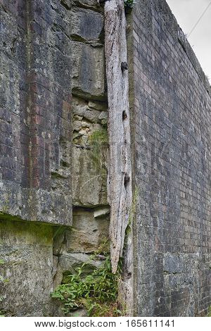 Remains of Siddington 2nd Lock Gate Thames & Severn Canal Cirencester Gloucestershire