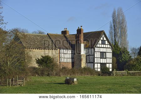 9th century Odda's Chapel & 17th century Timber Framed Abbot's Court Deerhurst Gloucestershire