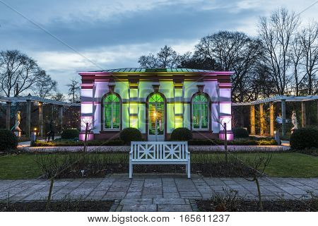Light Event Winterlichter By Night In The Palmgarden In Frankfurt