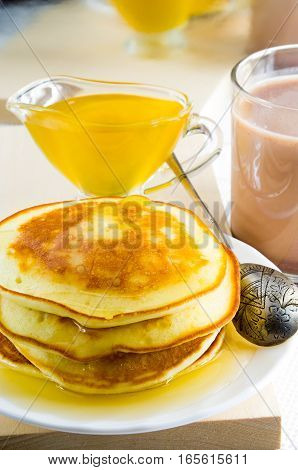 Cocoa, Honey And Cakes For Dessert