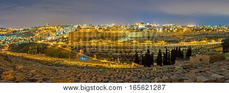 The Panorama Of The Illuminated Jerusalem