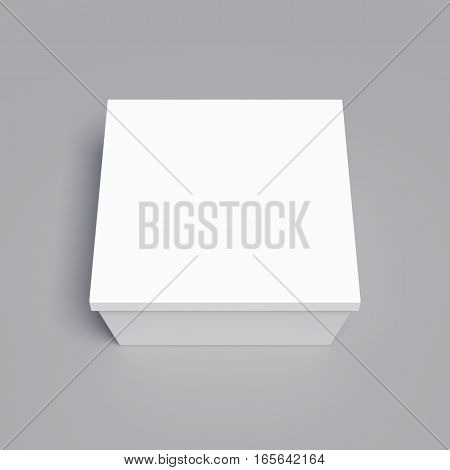 Blank cardboard box template on a grey background, packaging collection, 3D rendering