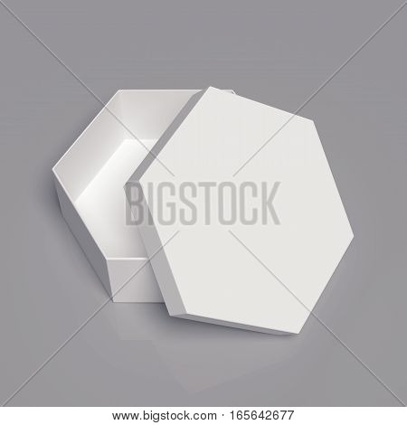 Blank cardboard box template on a grey background, packaging collection, 3D rendering