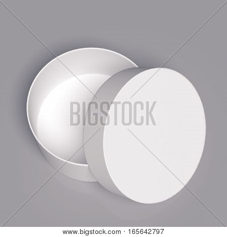 Blank cardboard box template on a grey background, packaging collection, 3D rendering