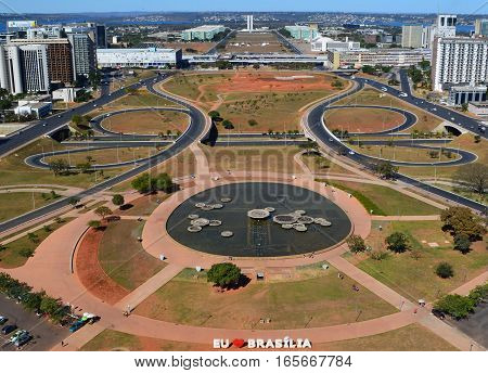 Brasília architecture seen from the top of the TV  Tower