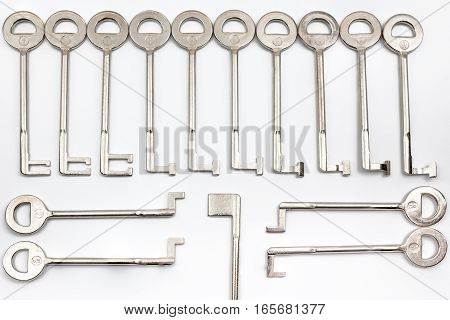 several lockpicking to open a lock on a door