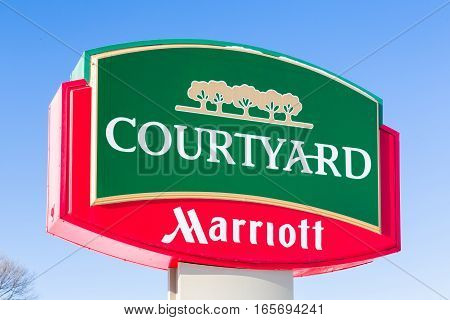 Courtyard By Marriot Exterior Sign And Logo