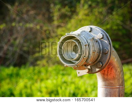Steel Pipes In Forest