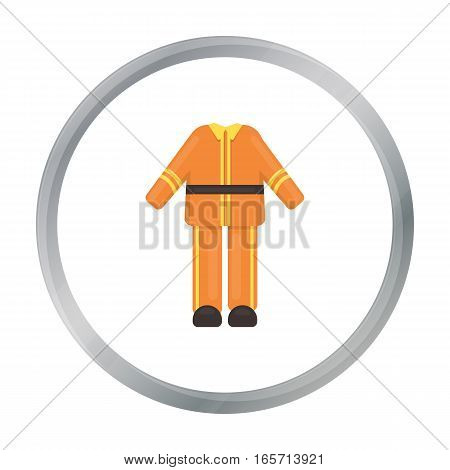 Firefighter uniform icon cartoon style. Single silhouette fire equipment icon from the big fire Department cartoon.