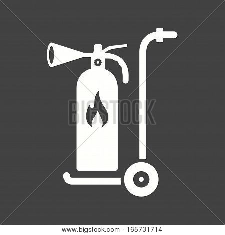 Moveable, extinguisher, firefighter icon vector image. Can also be used for firefighting. 