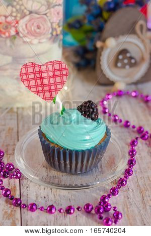 Festive cupcakes vanilla cupcakes with mint cream