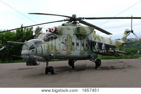 O helicóptero de combate