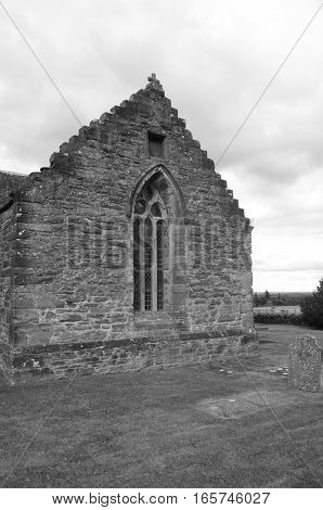 An exterior view of the medieval rural chapel at Tullibardine