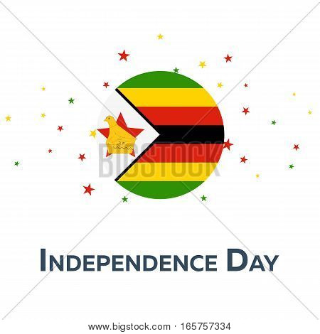 Independence Day Of Zimbabwe. Patriotic Banner. Vector Illustration.