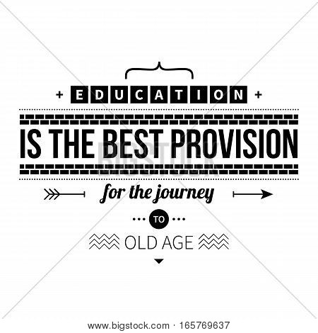 Typographic Poster With Aphorism 