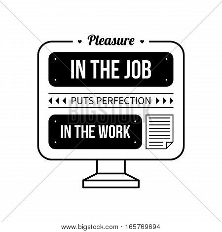 Typographic Poster With Aphorism 