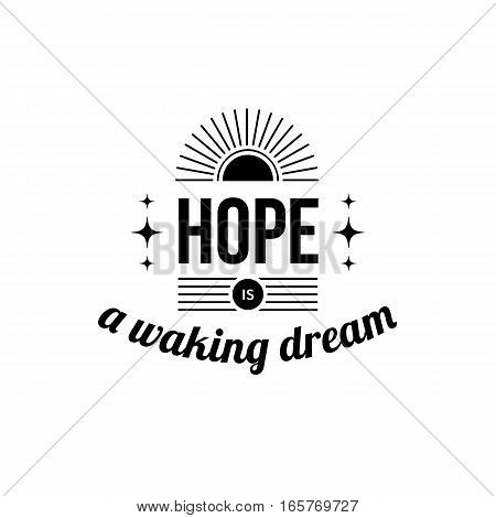 Typographic Poster With Aphorism 