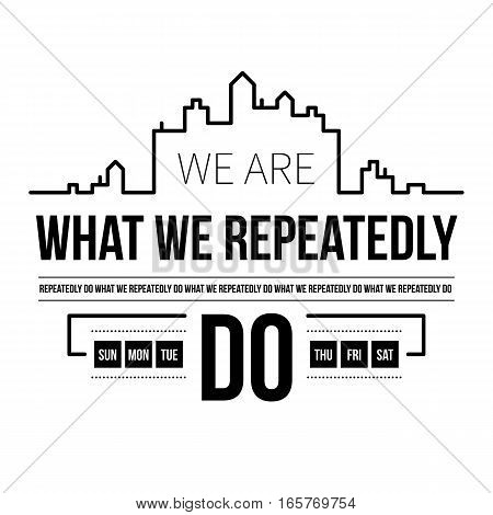 Typographic Poster With Aphorism 