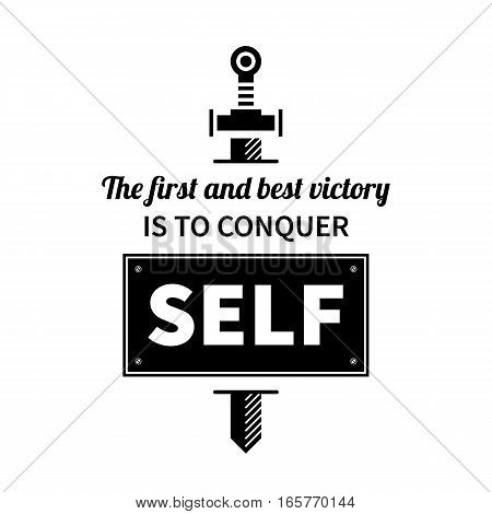 Typographic Poster With Aphorism 