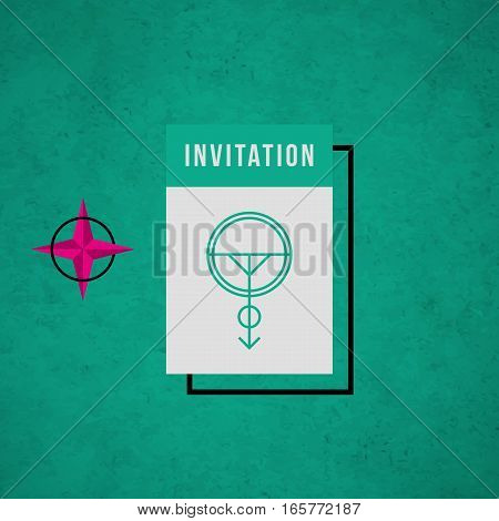 Modern Design Card Template With Mystic Symbols And Wacky Colors. Useful For Invitations, Postcards