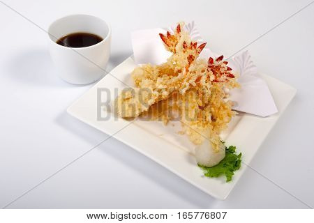 food japanese white, sushi healthy isolated shrimp