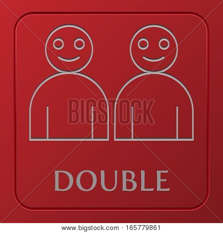 Board game symbol. Vector icon with a number of players. Double sign.