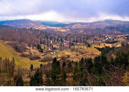 Lokve Valley In Gorski Kotar View