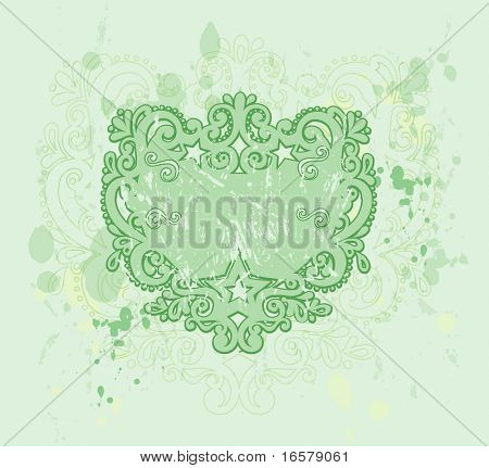 Zelený Crest vektorové ilustrace