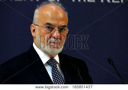 Belgrade, Serbia. January 19Th 2017: Iraq Foreign Minister Dr Ibrahim Al Jaafari In Official Visit T