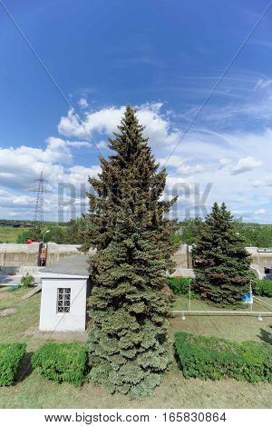 Gorodets, Russia - June 2.2016. View of the lower gateway Gorodetsky to the Volga River