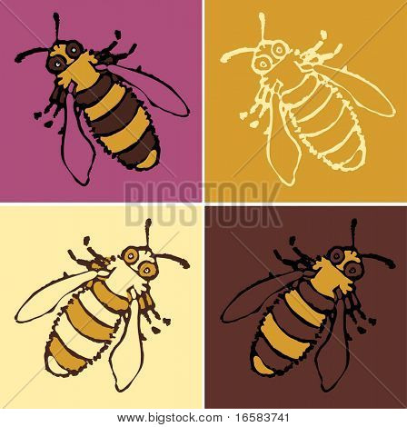 animal drawing - honeybee