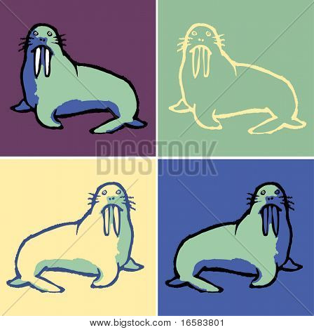 dessin animaux - Morse