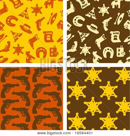 western - seamless pattern