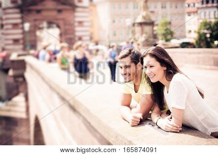 young people having a good day out in the city of heidelberg