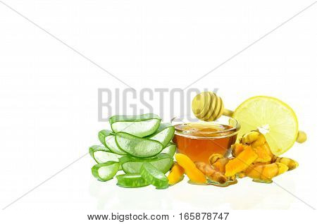 Asian Skincare Therapy From Nature With Aloe Vera Gel, Curmin, Lamon Juice And Honey.