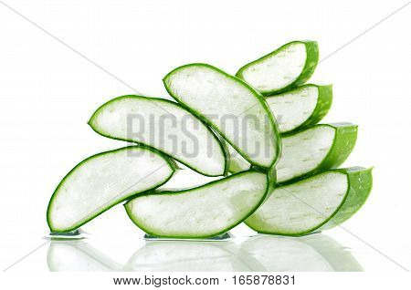 Slice Aloe Vera A Very Useful Herbal Medicine For Skin Care And Hair Care.
