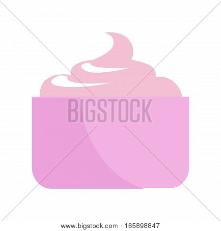 Face cream isolated on white. Refreshing facial cream. Universal daily moisturizer. Makes skin soft, supple and glowing. Face cream under makeup. Cosmetics. Part of series of face care. Vector