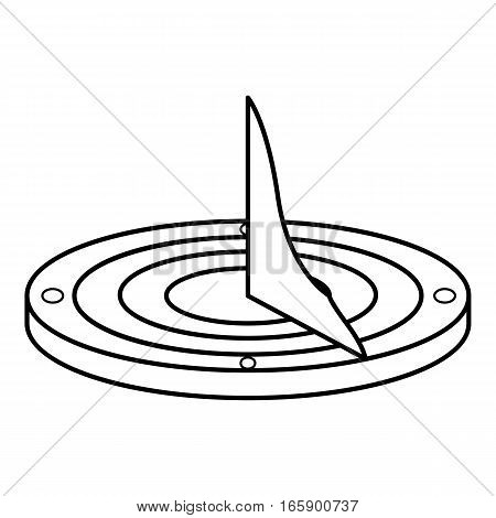 Sundial icon. Outline illustration of sundial vector icon for web