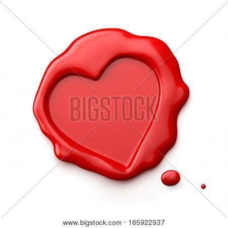 Wax seal isolated on white background - 3D Rendering