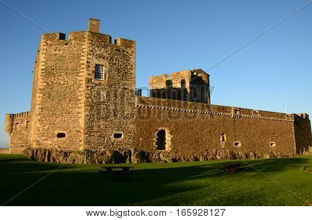 An external view of the fortress of Blackness castle