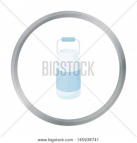 Milk cans icon cartoon. Single bio, eco, organic product icon from the big milk cartoon. - stock vector