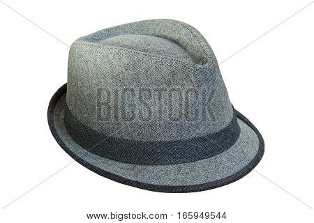 grey hat with isolated over white background fashion accessory for your design