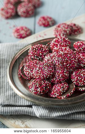 Valentine's Red And White Chocolate Nonpareils