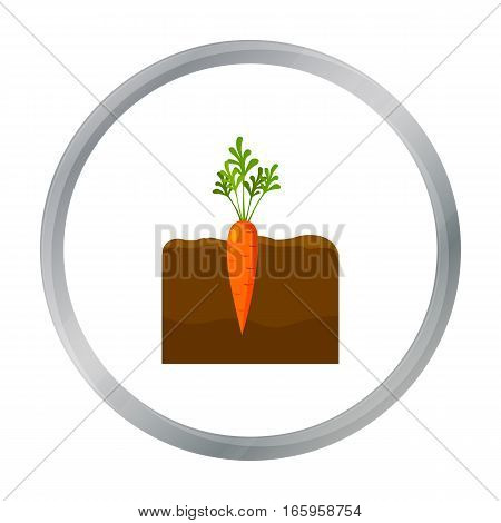 Carrot icon cartoon. Single plant icon from the big farm, garden, agriculture cartoon. - stock vector