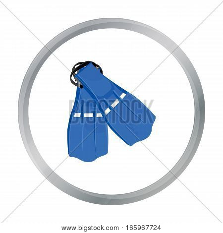 Flippers icon cartoon. Single sport icon from the big fitness, healthy, workout cartoon. - stock vector